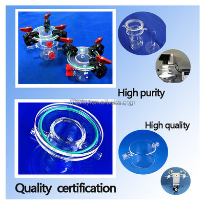 kwaliteit  High Precision Flanged Quartz Glass Reactor with Ozone Free Welding for 1100℃ Hydrogen Production Fabriek
