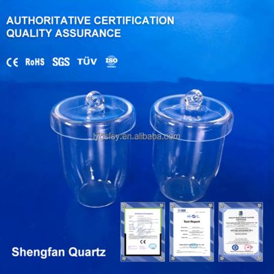 kwaliteit  High-purity 99.99% corrosion-resistant quartz crucible with lid Fabriek