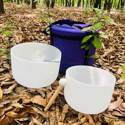 kwaliteit  Custom Logo 99.99% Pure Quartz Crystal Singing Bowl Tuned to 440Hz/432Hz for Chakra Balancing Fabriek