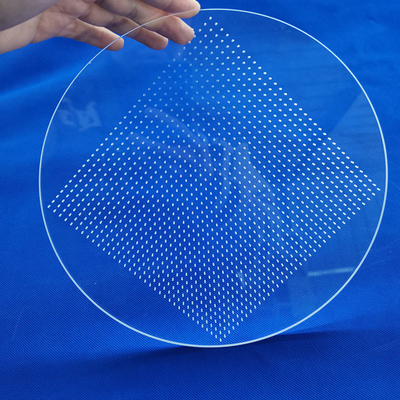 Het transparante van de de PlaatHittebestendigheid van het Kwartsglas de Verwerkingslaser Boren met Gat