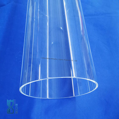 Fabrieksmatige Aangepaste Grote Diameter Kwartsglas Buis Hoge Temperatuur en Corrosiebestendig voor Industriële Toepassingen