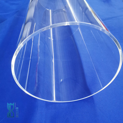Op maat gemaakte hoge kwaliteit heldere kwartsglasbuis met grote diameter silica glas