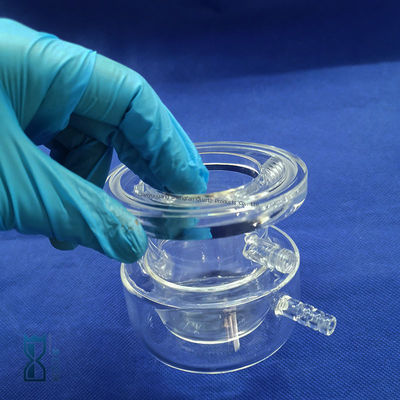 Maatwerk productie helder kwartsglas reactor voor laboratorium