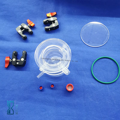 Maatwerk productie helder kwartsglas reactor voor laboratorium