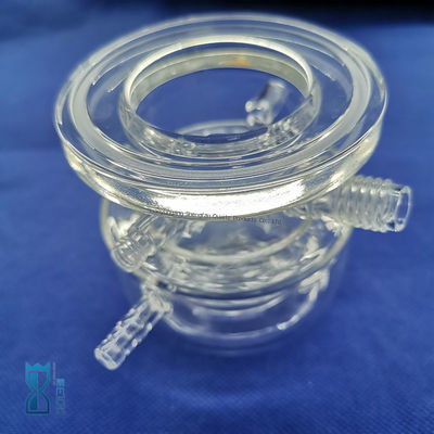 Maatwerk productie helder kwartsglas reactor voor laboratorium