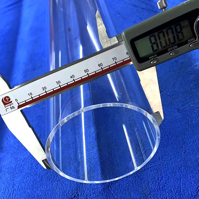 Op maat gemaakte hoge kwaliteit heldere kwartsglasbuis met grote diameter silica glas