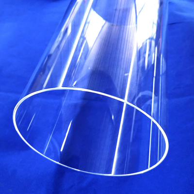 Op maat gemaakte hoge kwaliteit heldere kwartsglasbuis met grote diameter silica glas