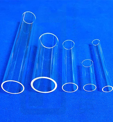 Op maat gemaakte grote diameter hoogtemperatuurbestendige kwartsglasbuis prijs