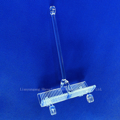 Quartz Instrument Halve Leider Inbreng Slotted Quartz Wafer Carrier Quartz Glass Boat