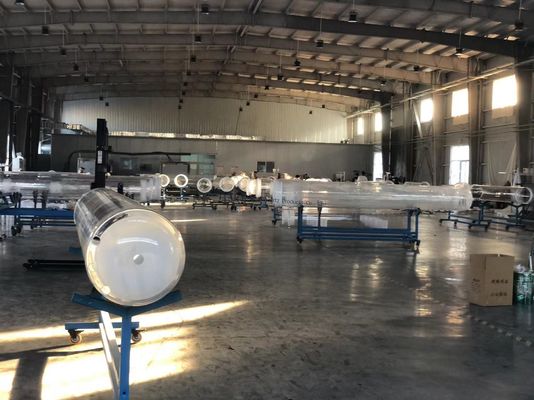 Op maat gemaakte, hittebestendige, grote diameter, corrosiebestendige gesmolten kwartsglasbuis