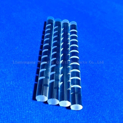 CNC Finish Quartz Glass Rod Milling Optische Cilinder Clear Fused For Solar Semiconductor