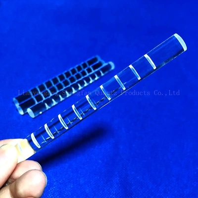 CNC Finish Quartz Glass Rod Milling Optische Cilinder Clear Fused For Solar Semiconductor