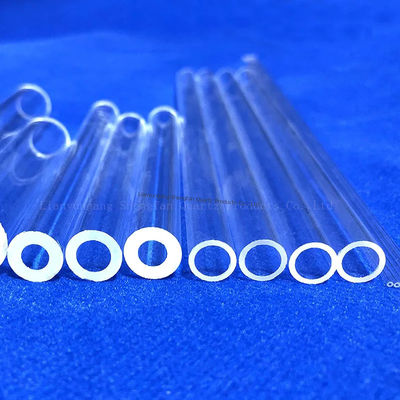 Hoge zuiverheid SiO2 99,99% kwartsglasbuis met gloeipunt 1180°C en rekpunt 1100°C voor industrieel gebruik
