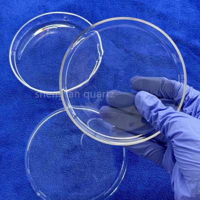 Fabriek maatwerk laboratorium ronde transparante corrosiebestendige kwarts glas petrischaal