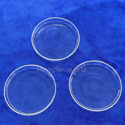 Fabriek maatwerk laboratorium ronde transparante corrosiebestendige kwarts glas petrischaal