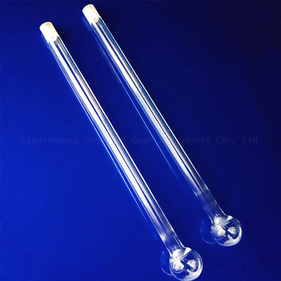 Transparante kwartsproefbuis met lange mond Blaasbuis Producten Ball Plate-SIO2 Glas Samenstelling kwartsproefbuis