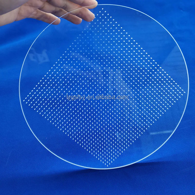 Fabriek Custom Ultraviolet High Purity Laser Perforated Quartz Glas Plaat