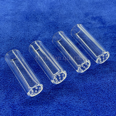 Fabriek Custom Hoogtemperatuur en Corrosiebestendige Quartz Pipe End Perforated Afdichting