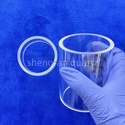 Aanpasbare Hoge Zuiverheid SIO2 99,99% Gesmolten Kwartsglazen Buis met Hittebestendigheid tot 1200°C