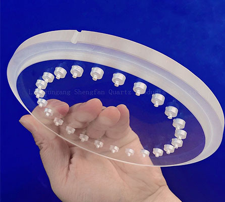 Op maat gemaakt Quartz Glas Stap Plaat / Punch Plaat Hoge temperatuur