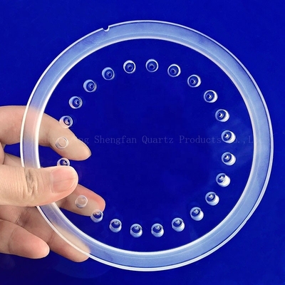 Op maat gemaakt Quartz Glas Stap Plaat / Punch Plaat Hoge temperatuur