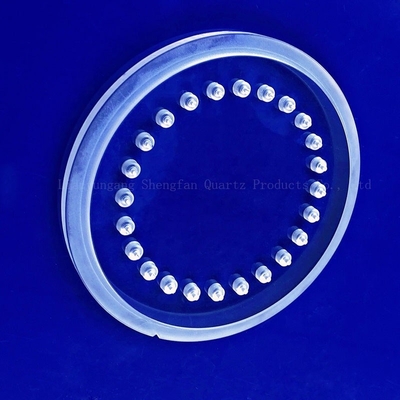 Op maat gemaakt Quartz Glas Stap Plaat / Punch Plaat Hoge temperatuur