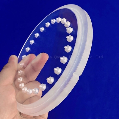 Op maat gemaakt Quartz Glas Stap Plaat / Punch Plaat Hoge temperatuur