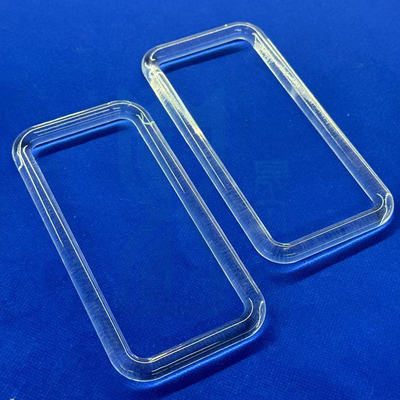Gefrosted Transparent Clear Quartz Glass Products Ring