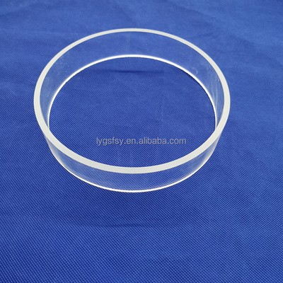 Gefrosted Transparent Clear Quartz Glass Products Ring