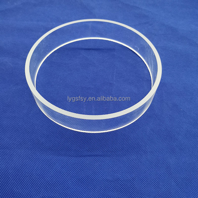 Gefrosted Transparent Clear Quartz Glass Products Ring