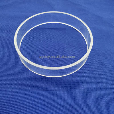 Gefrosted Transparent Clear Quartz Glass Products Ring