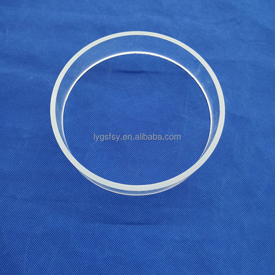 Gefrosted Transparent Clear Quartz Glass Products Ring