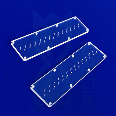 Op maat gemaakte glazen ronde bevroren plaat met laserperforated quartz disk quartz plaat