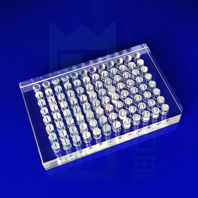 CNC Custom Quartz 96 Well Plate Transparante Niet-verfrostte