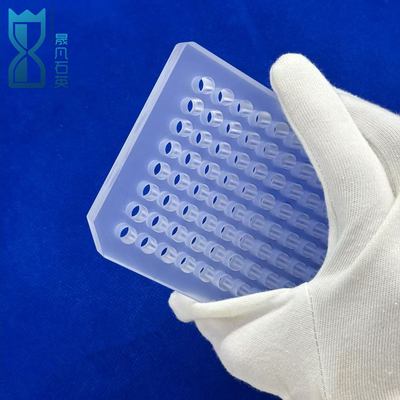 Op maat gemaakte doorzichtige optische kwarts 96 Well Plate hoge temperatuur corrosiebestendig