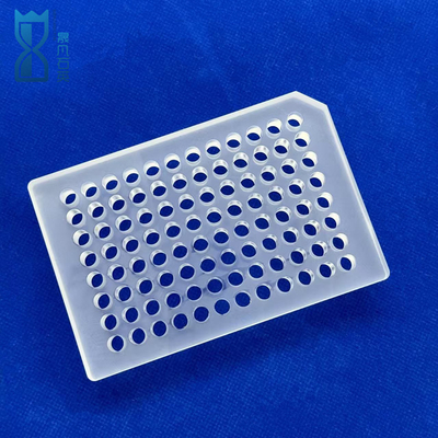 Op maat gemaakte doorzichtige optische kwarts 96 Well Plate hoge temperatuur corrosiebestendig