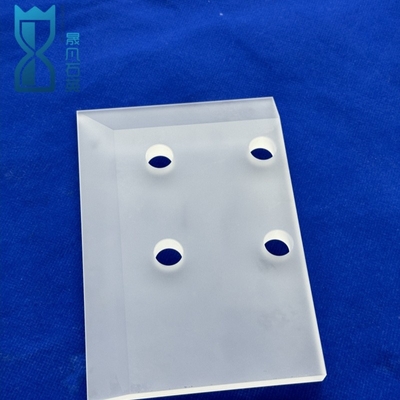 Op maat gemaakte glazen ronde bevroren plaat met laserperforated quartz disk quartz plaat