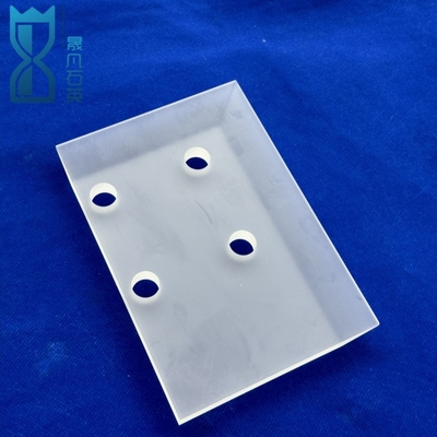 Op maat gemaakte glazen ronde bevroren plaat met laserperforated quartz disk quartz plaat