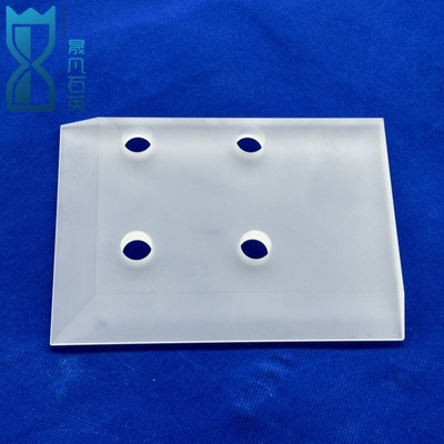 Op maat gemaakte glazen ronde bevroren plaat met laserperforated quartz disk quartz plaat