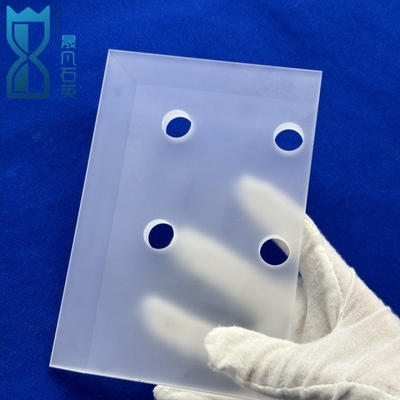 Op maat gemaakte glazen ronde bevroren plaat met laserperforated quartz disk quartz plaat