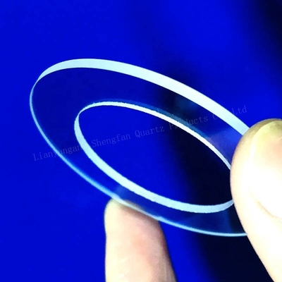 Op maat gemaakte hoogzuivere transparante kwarts geperforeerde kwarts transparante ring fabriek