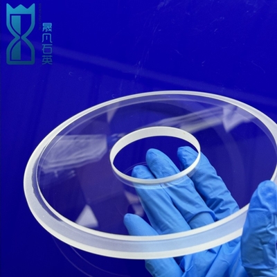 Op maat gemaakte hoogzuivere transparante kwarts geperforeerde kwarts transparante ring fabriek