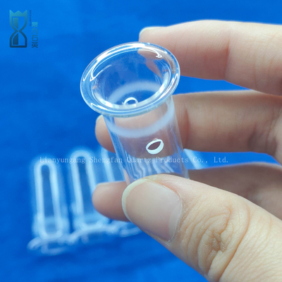 Warmtebestendige, op maat gemaakte laboratoriumglaswerk Transparent kwartsglaspunctbuis kwartsproefbuis