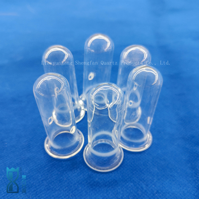 Warmtebestendige, op maat gemaakte laboratoriumglaswerk Transparent kwartsglaspunctbuis kwartsproefbuis