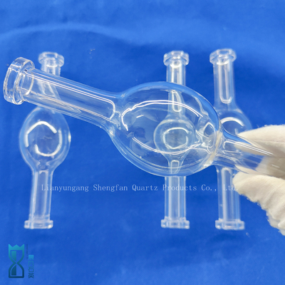 Op maat gemaakt glas met hoge prestaties, geblazen, pools, transparant, kwartsinstrument, een bal droogbuis