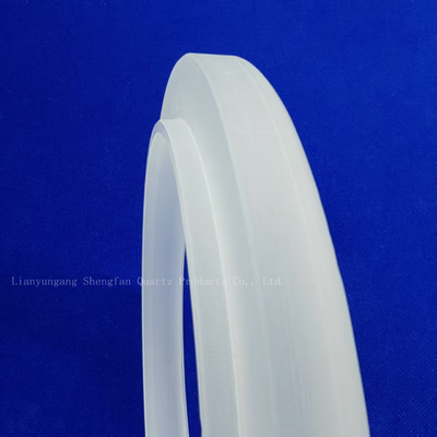 Op maat gemaakte verwerking Hoog zuiverheid Frosted Quartz Irregular Ring Flange Glass Instrument