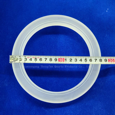 Op maat gemaakte verwerking Hoog zuiverheid Frosted Quartz Irregular Ring Flange Glass Instrument