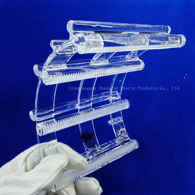 Gepersonaliseerde siliconen wafer reiniging rack kwarts groef boot hoge temperatuur bestand