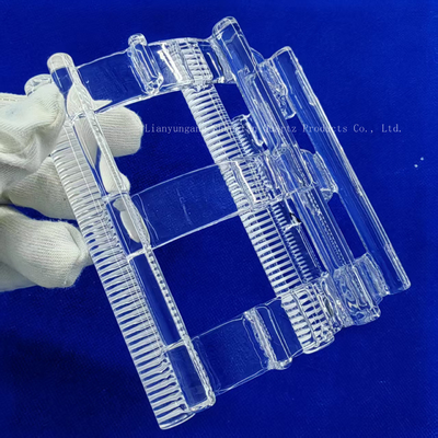 Gepersonaliseerde siliconen wafer reiniging rack kwarts groef boot hoge temperatuur bestand