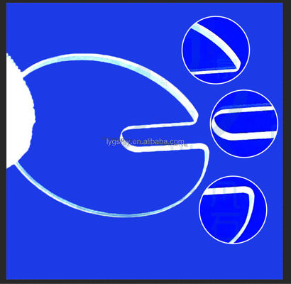 Hoge transparantie 99,99% zuiverheid kwartsglasplaat met 1100℃ werktemperatuur
